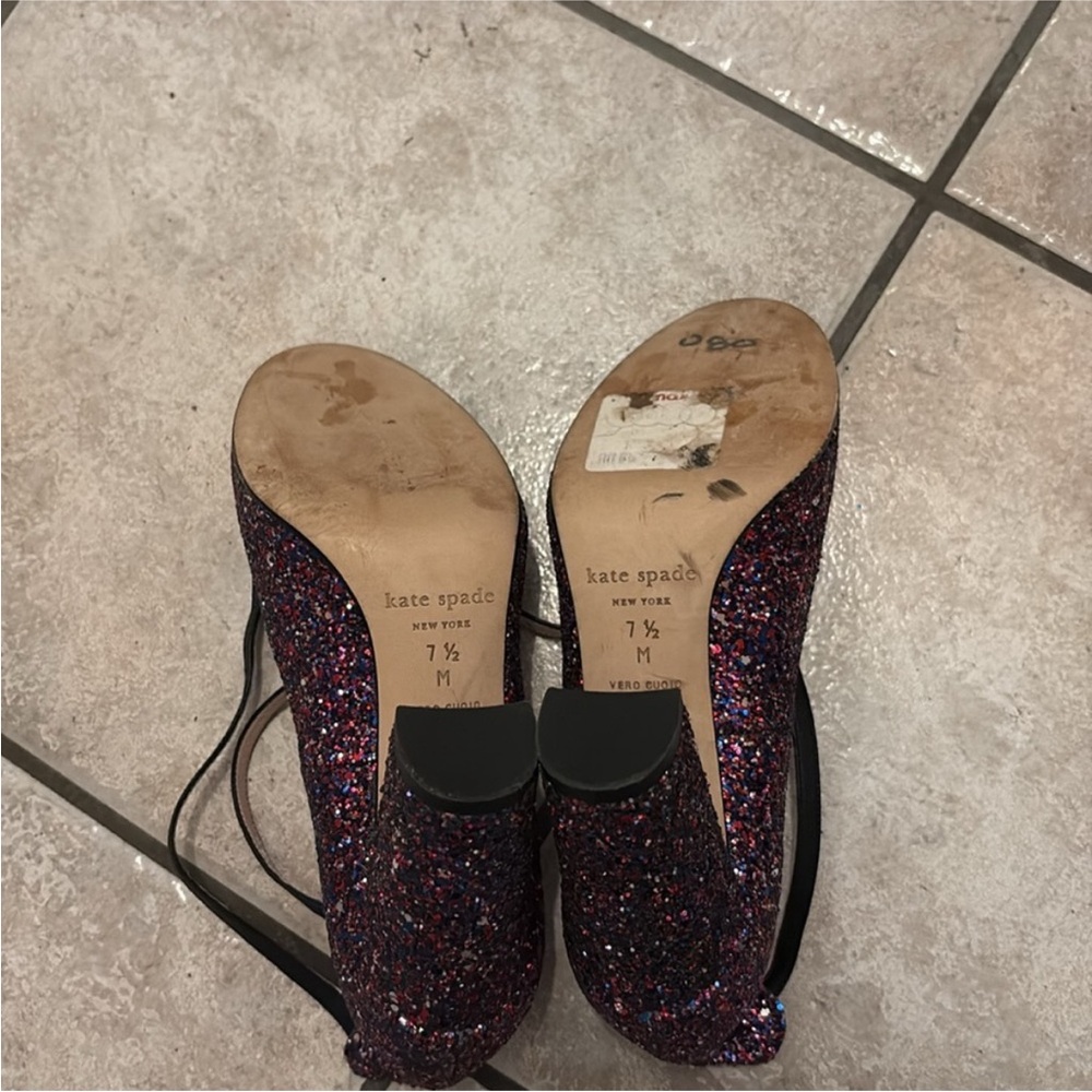Kate Spade Glitter Heels US size 7.5 - Picture 5 of 6